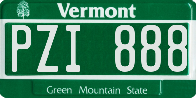 VT license plate PZI888