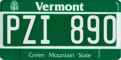 VT license plate PZI890