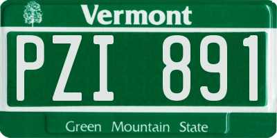 VT license plate PZI891