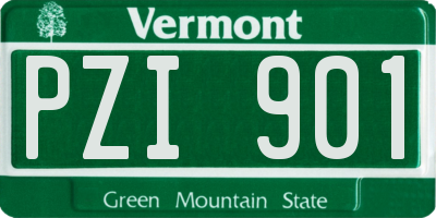 VT license plate PZI901