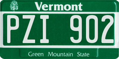 VT license plate PZI902