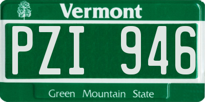 VT license plate PZI946