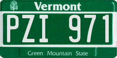 VT license plate PZI971