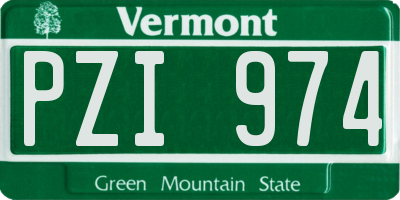 VT license plate PZI974