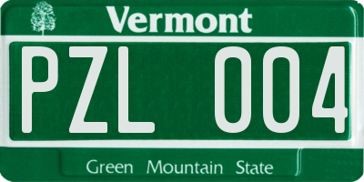 VT license plate PZL004