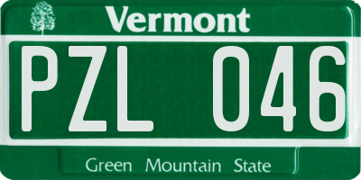 VT license plate PZL046
