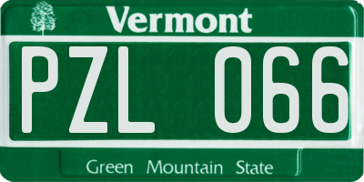 VT license plate PZL066