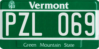VT license plate PZL069