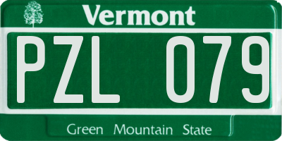 VT license plate PZL079