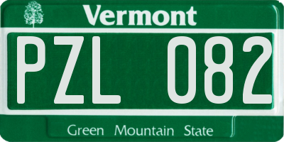 VT license plate PZL082