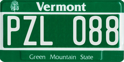 VT license plate PZL088