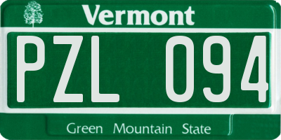 VT license plate PZL094