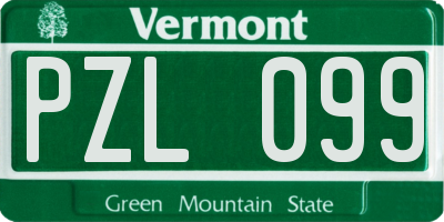 VT license plate PZL099