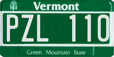 VT license plate PZL110