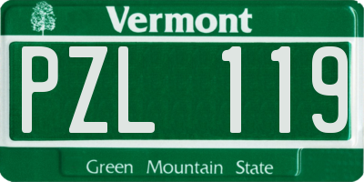 VT license plate PZL119