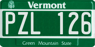 VT license plate PZL126