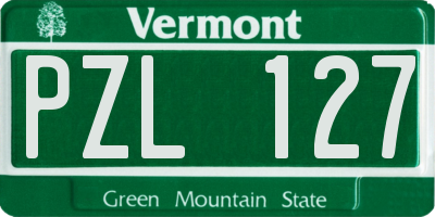 VT license plate PZL127