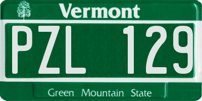 VT license plate PZL129