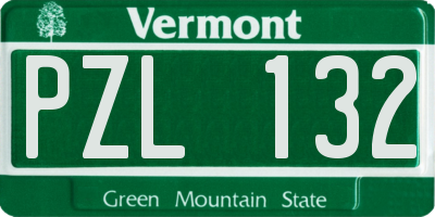 VT license plate PZL132