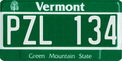 VT license plate PZL134