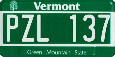 VT license plate PZL137