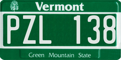 VT license plate PZL138