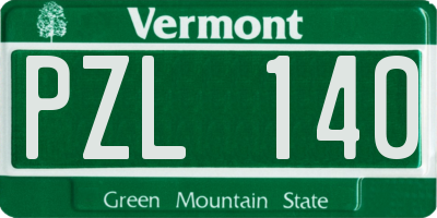 VT license plate PZL140