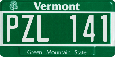 VT license plate PZL141