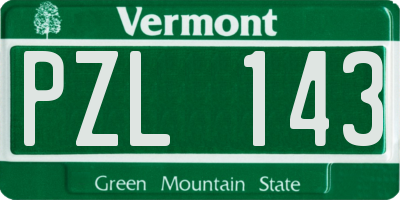 VT license plate PZL143