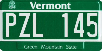 VT license plate PZL145