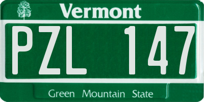VT license plate PZL147