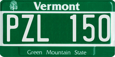 VT license plate PZL150