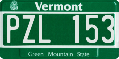 VT license plate PZL153
