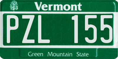 VT license plate PZL155