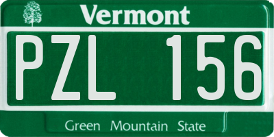VT license plate PZL156