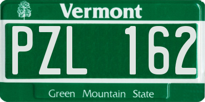 VT license plate PZL162