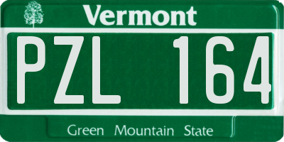 VT license plate PZL164