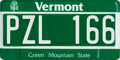 VT license plate PZL166