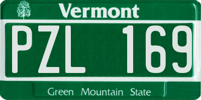 VT license plate PZL169