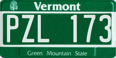 VT license plate PZL173