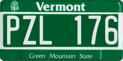 VT license plate PZL176