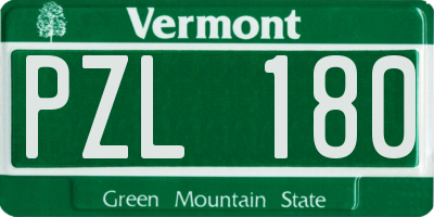 VT license plate PZL180