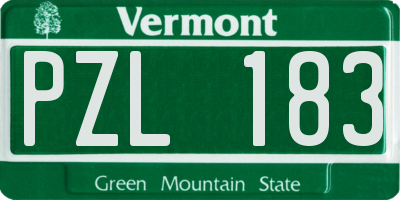 VT license plate PZL183