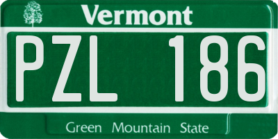 VT license plate PZL186