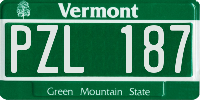 VT license plate PZL187