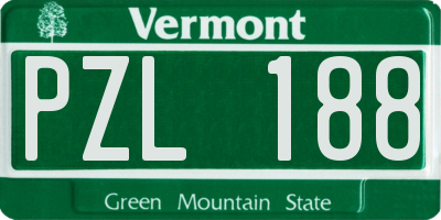 VT license plate PZL188