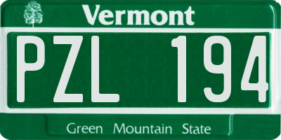 VT license plate PZL194