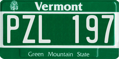 VT license plate PZL197