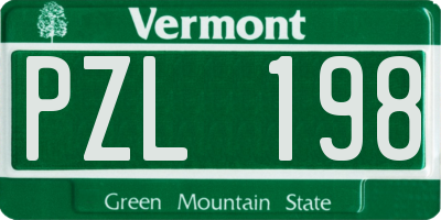 VT license plate PZL198