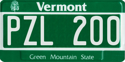 VT license plate PZL200